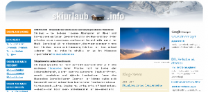 Ein Ausschnitt der Seite Skiurlaub.info.